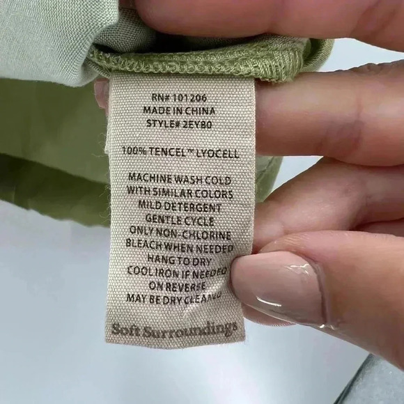 Soft Surroundings Idyll Wilds in Tarragon Green Lightweight Jacket - Picture 7 of 7